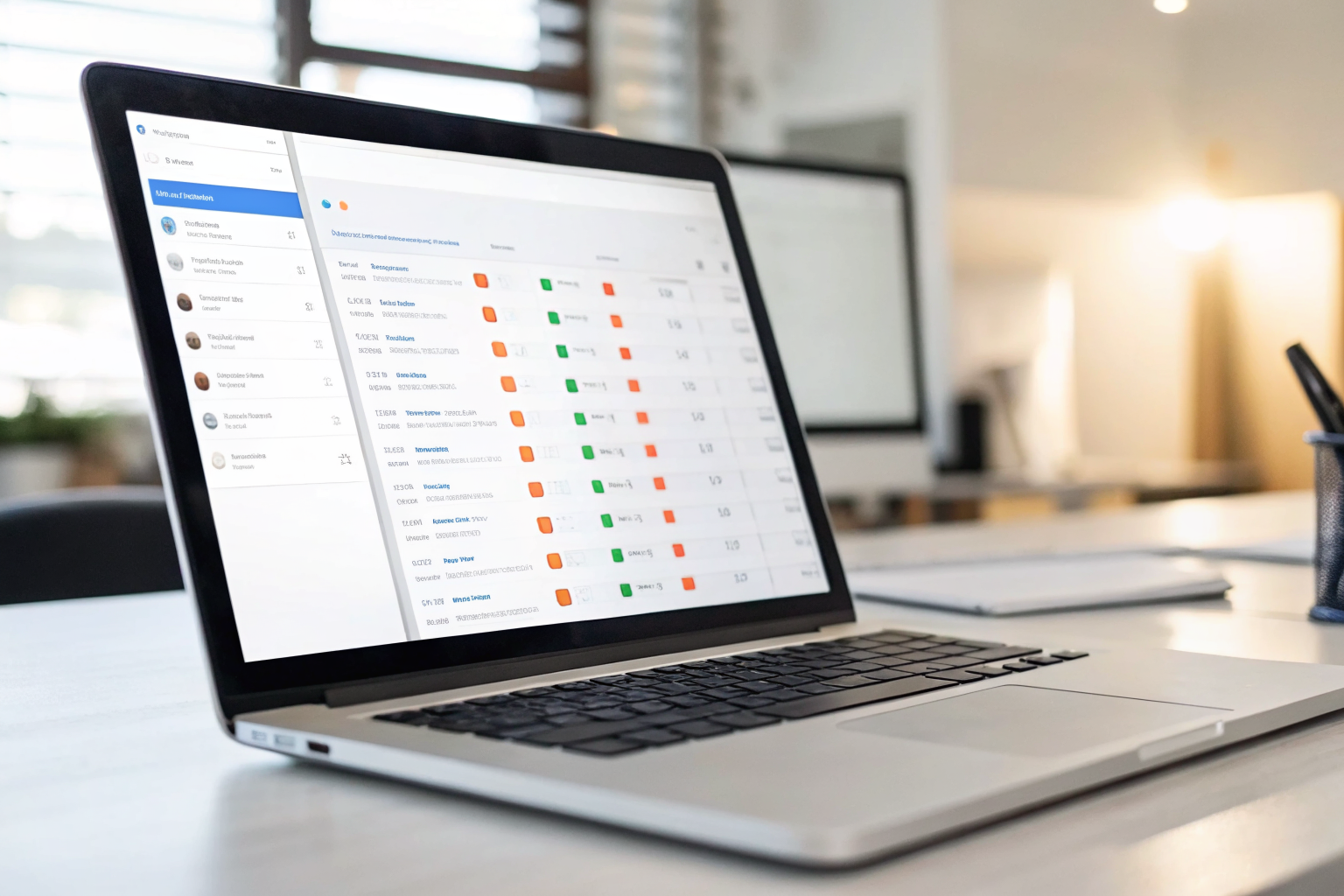 AI call service dashboard on a computer screen.