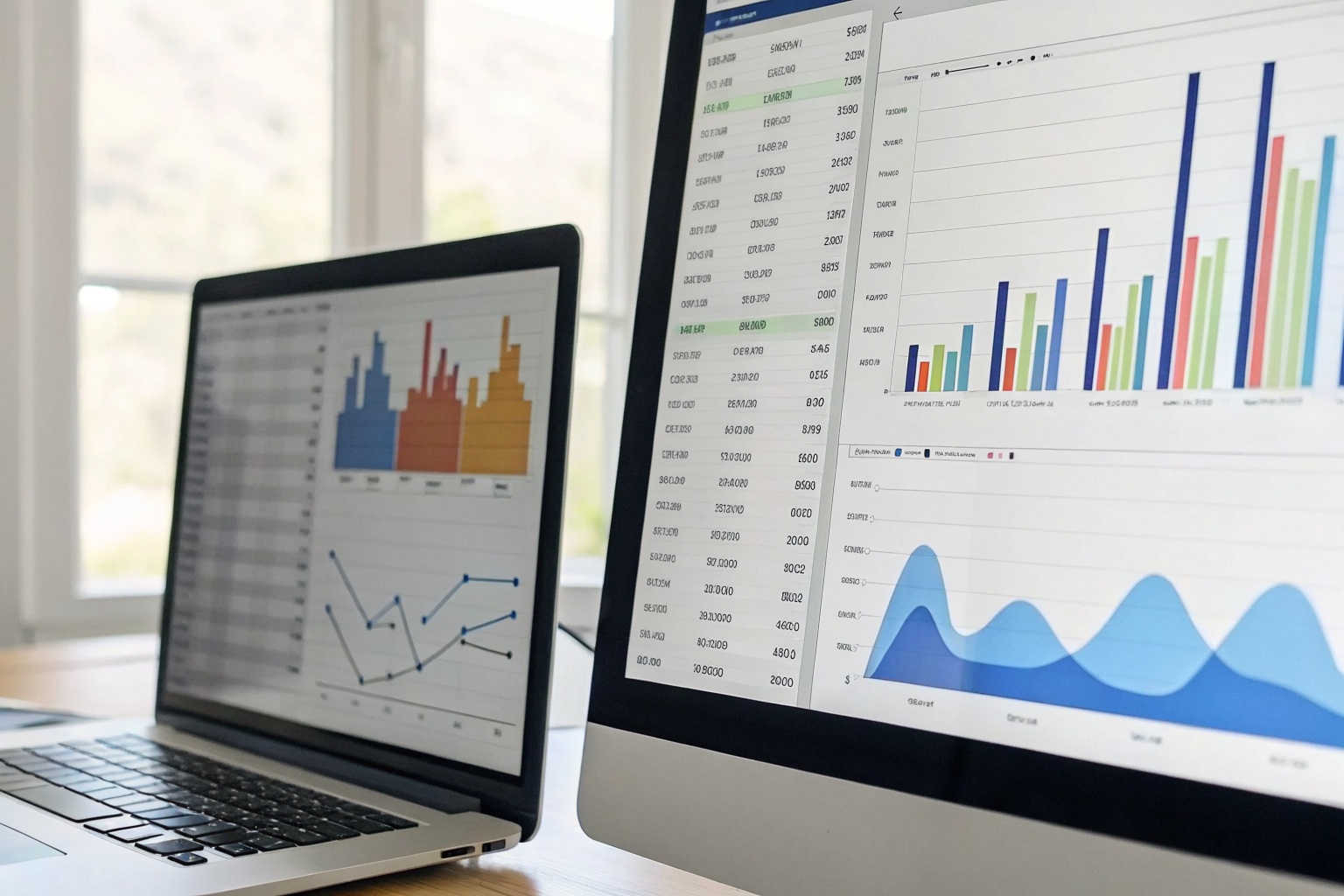 Graphs comparing per-minute and monthly plan billing on a screen.