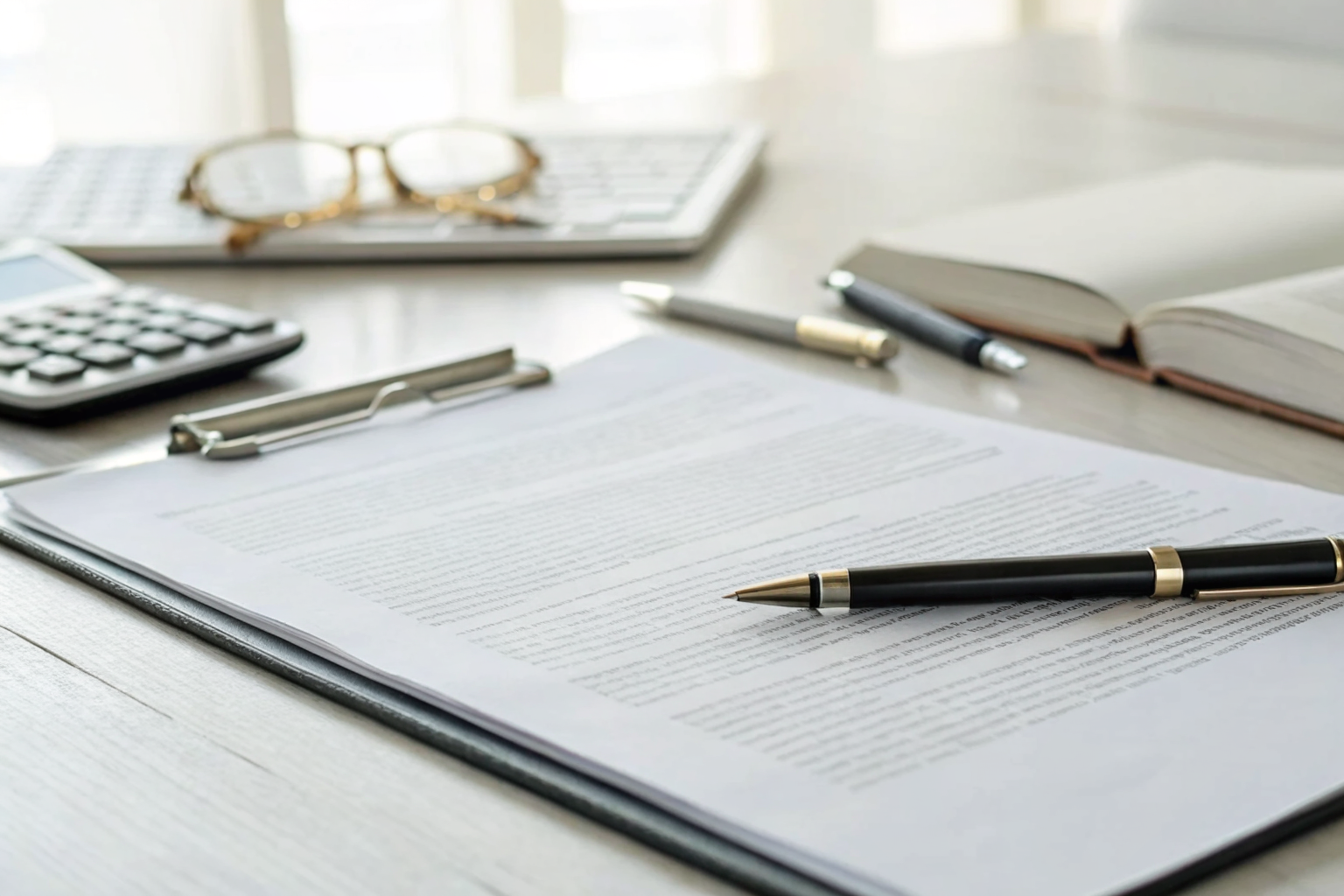 Legal document with TCPA compliance details on desk.