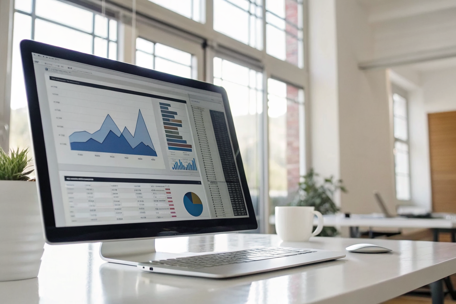 CRM-driven email campaign analytics on a computer screen.