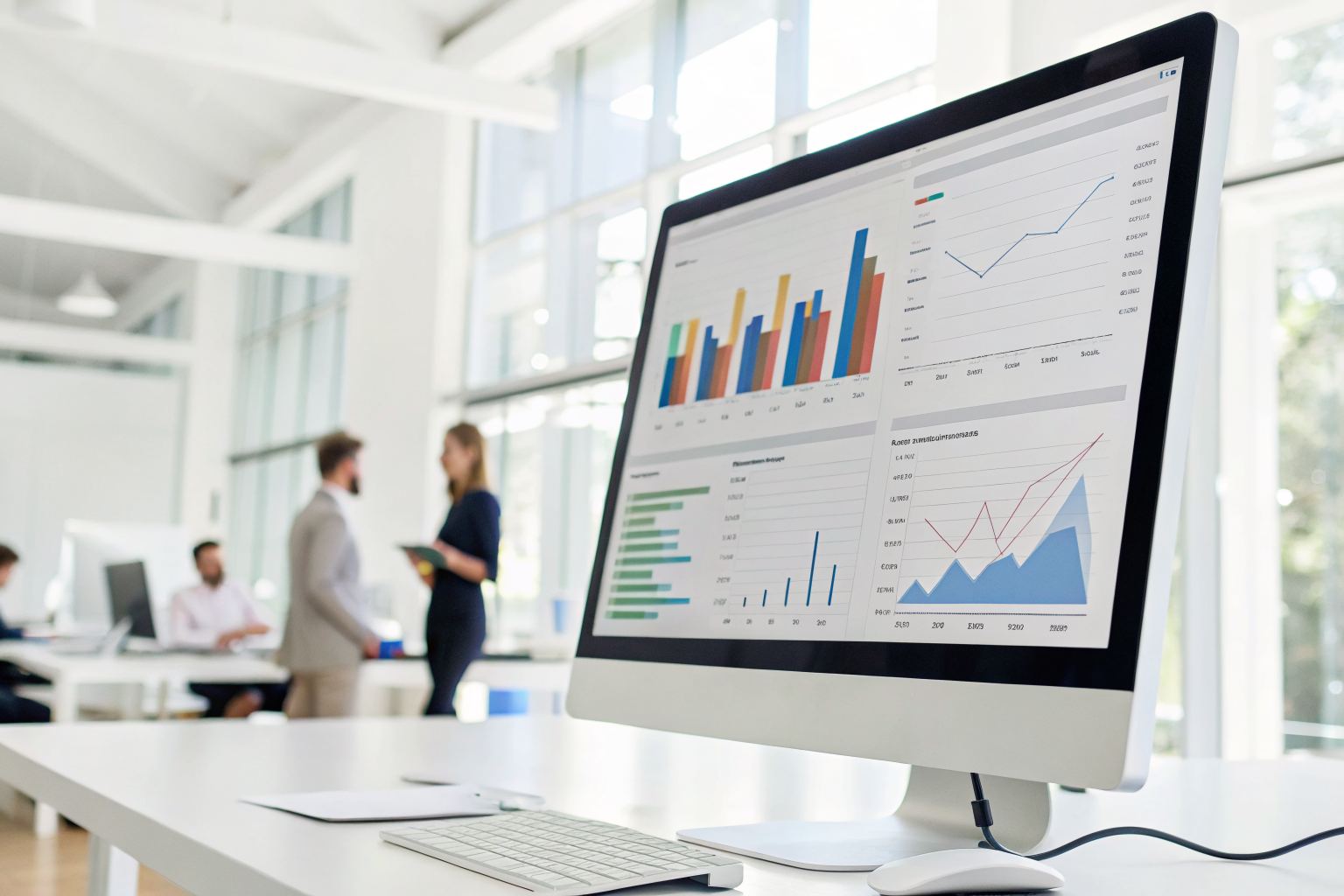 Analytics dashboard displays call duration stats
