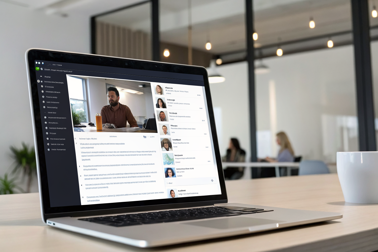 Computer screen shows r/sales thread on AI