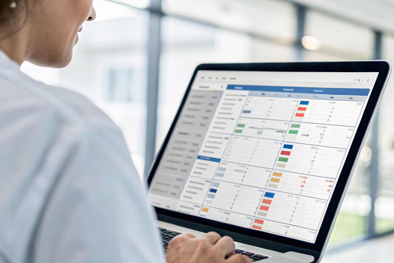 AI system integrated with business software, checking calendars, logging data.