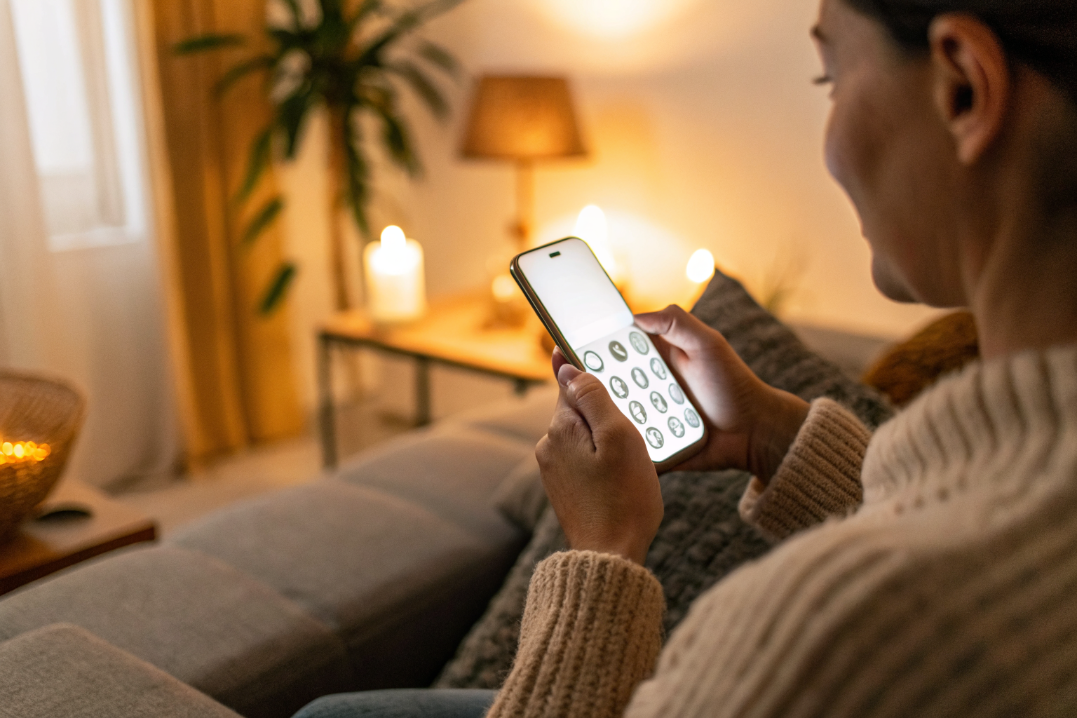 Person dials phone to call AI service
