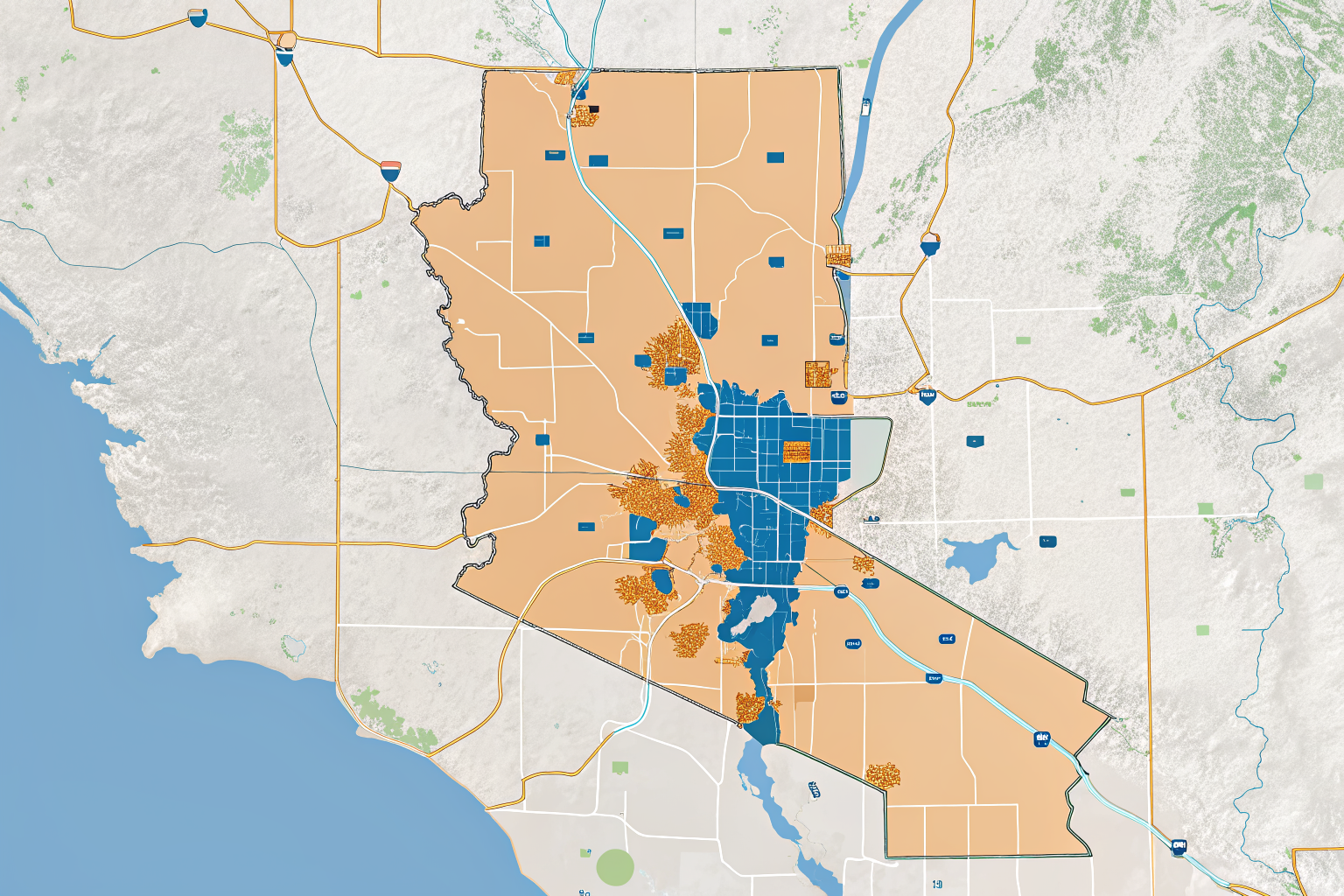Phoenix metro map with AI service areas and future expansion sites.